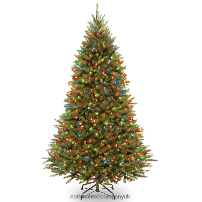 Trees | National Tree Company Artificial Pre-Lit Medium Christmas Tree Green Kingswood Fir Dual Color LED Lights Includes Stand 75 Feet F2L4F133